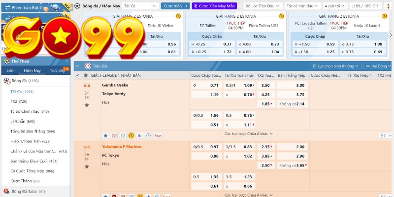 Kèo cược chấp tại Go99